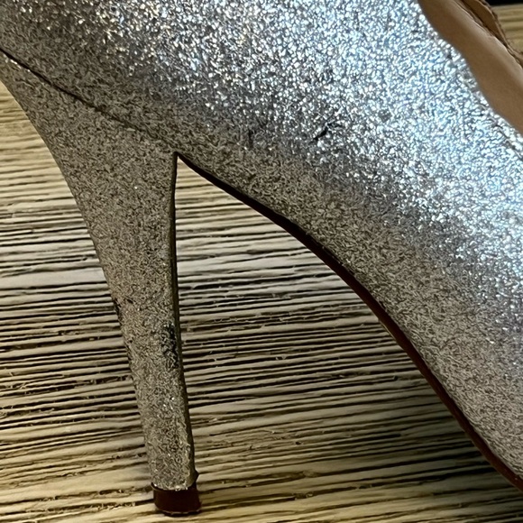 Betsey Johnson Silver Glitter Heels - Picture 3 of 9
